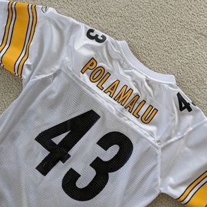 Pittsburgh Steelers Troy Polamalu Jersey, Youth Large, White